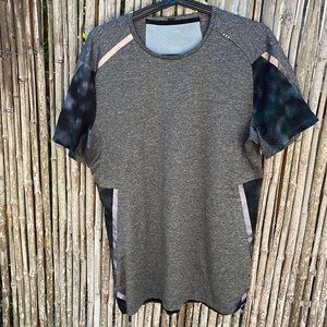 lululemon mens circle mesh/silver run tee
